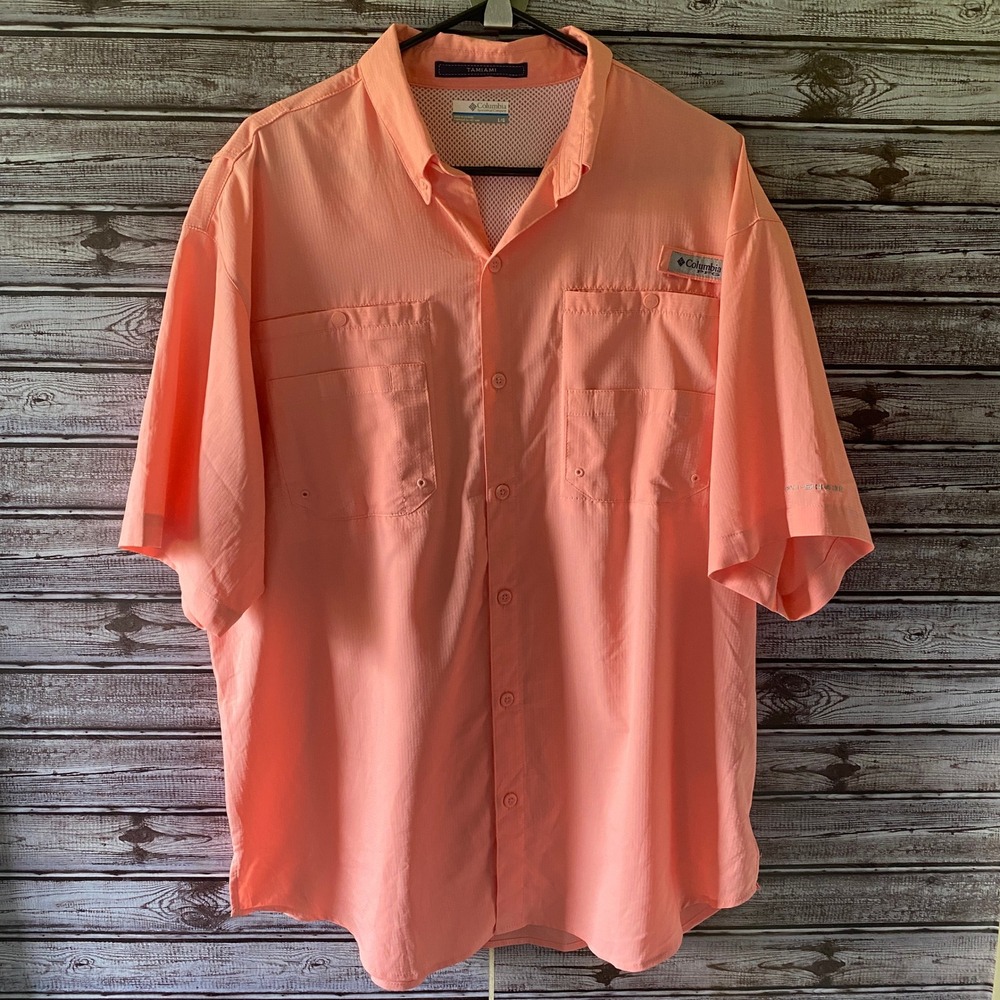 Columbia PFG Men's Tamiami Short-Sleeved Button-Down Shirt Size L Omni-Shade